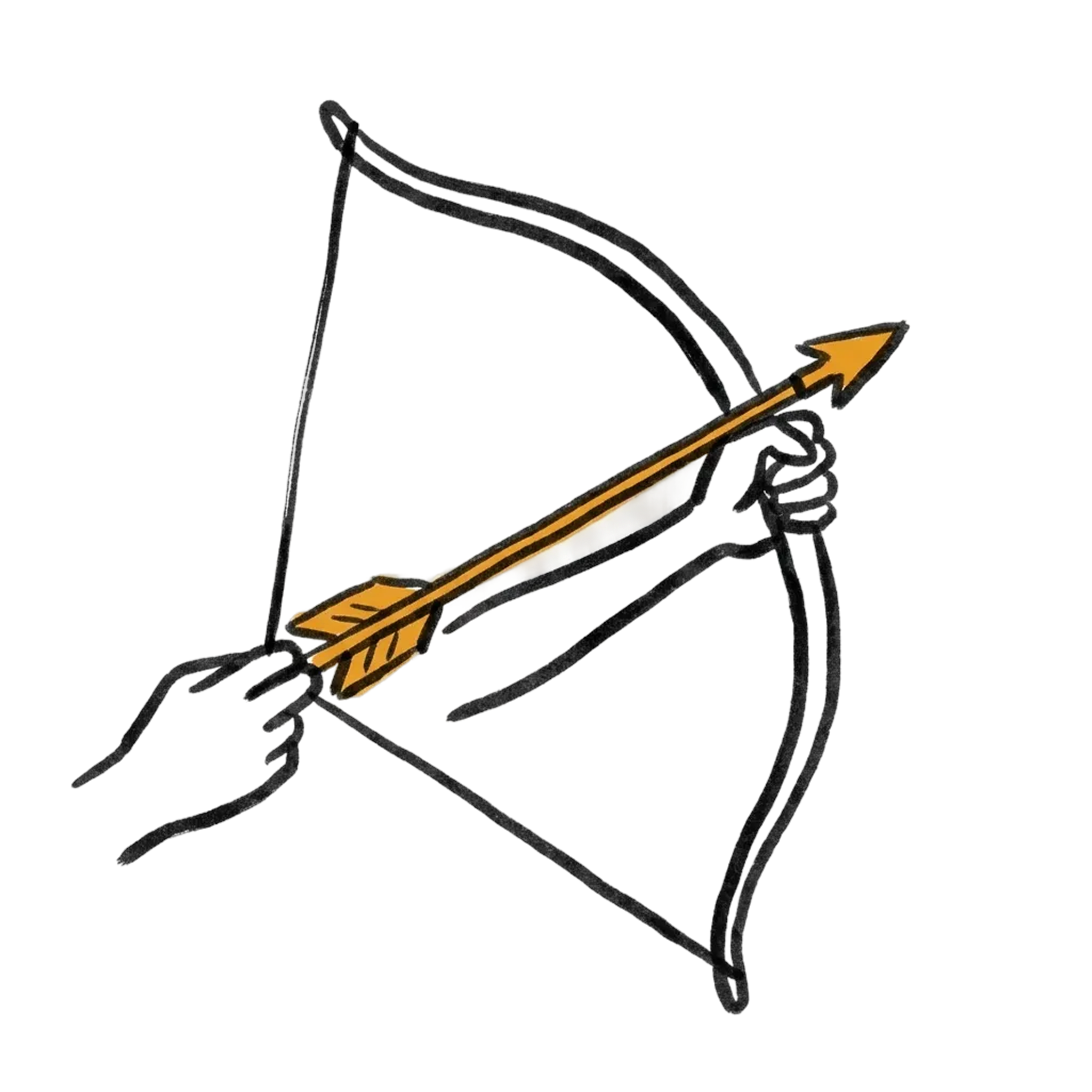 Bow and arrow editorial mark